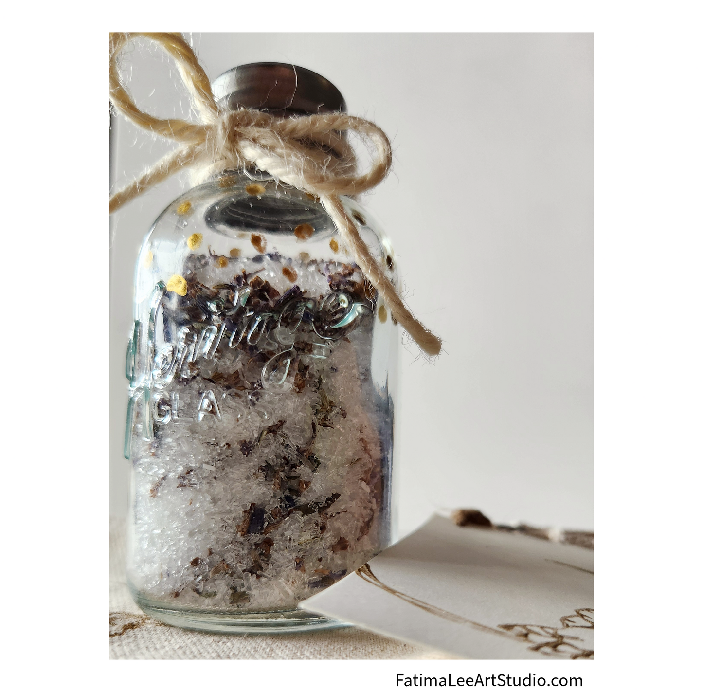 Elegant Wedding Favor Set – Lavender Bath Salt, Thank You Card & Cotton Pouch – Unique Guest Gift Idea