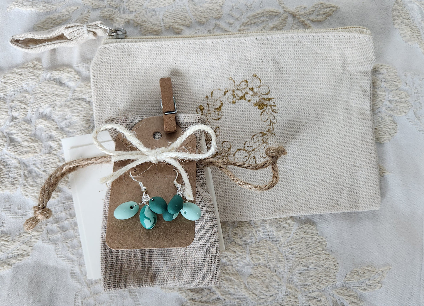 Hand-Painted Cotton Pouches – Elegant, Versatile, and Lightweight, Customizable