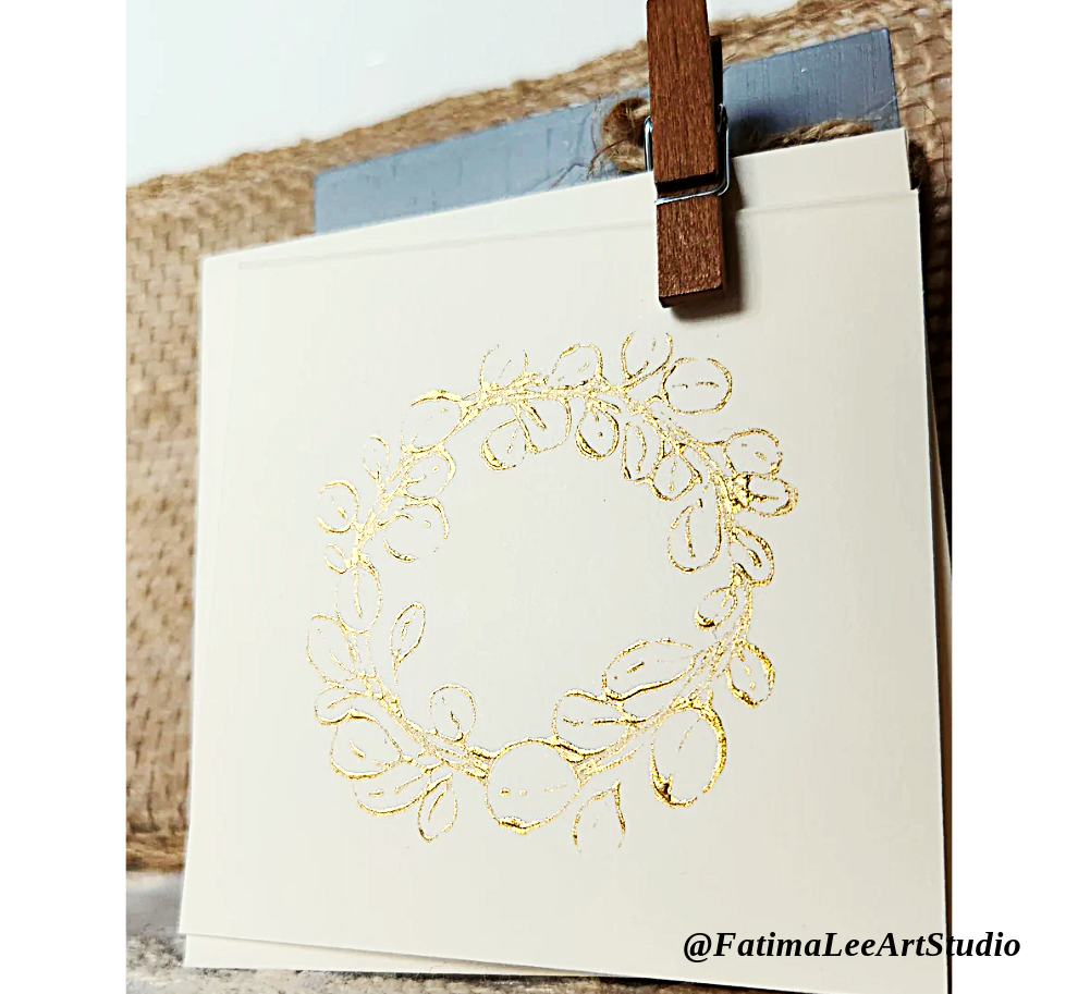 Golden details gift card