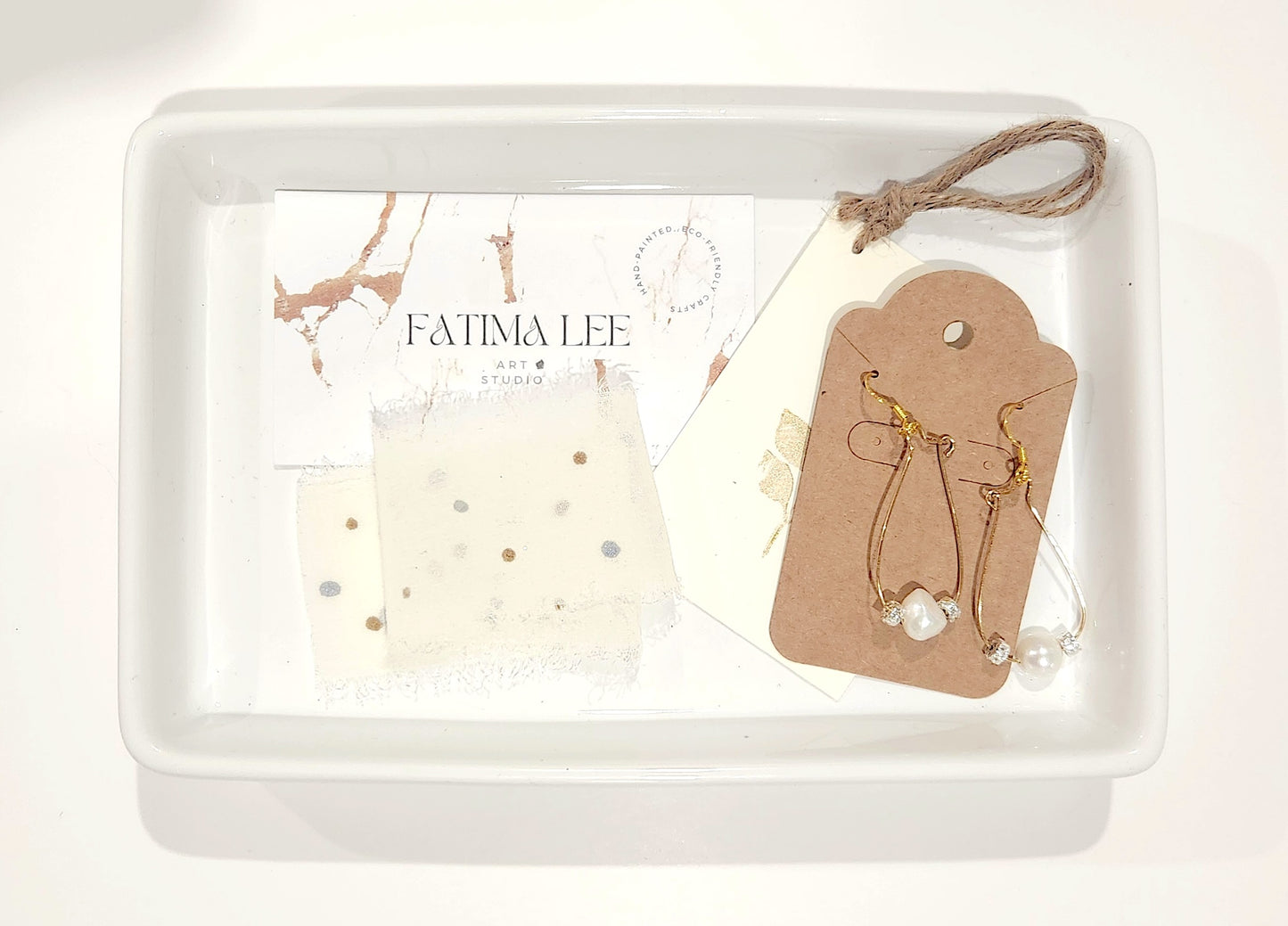 Harp Shaped Freshwater Pearl Earrings – 18K Gold Plated, Elegant Retro