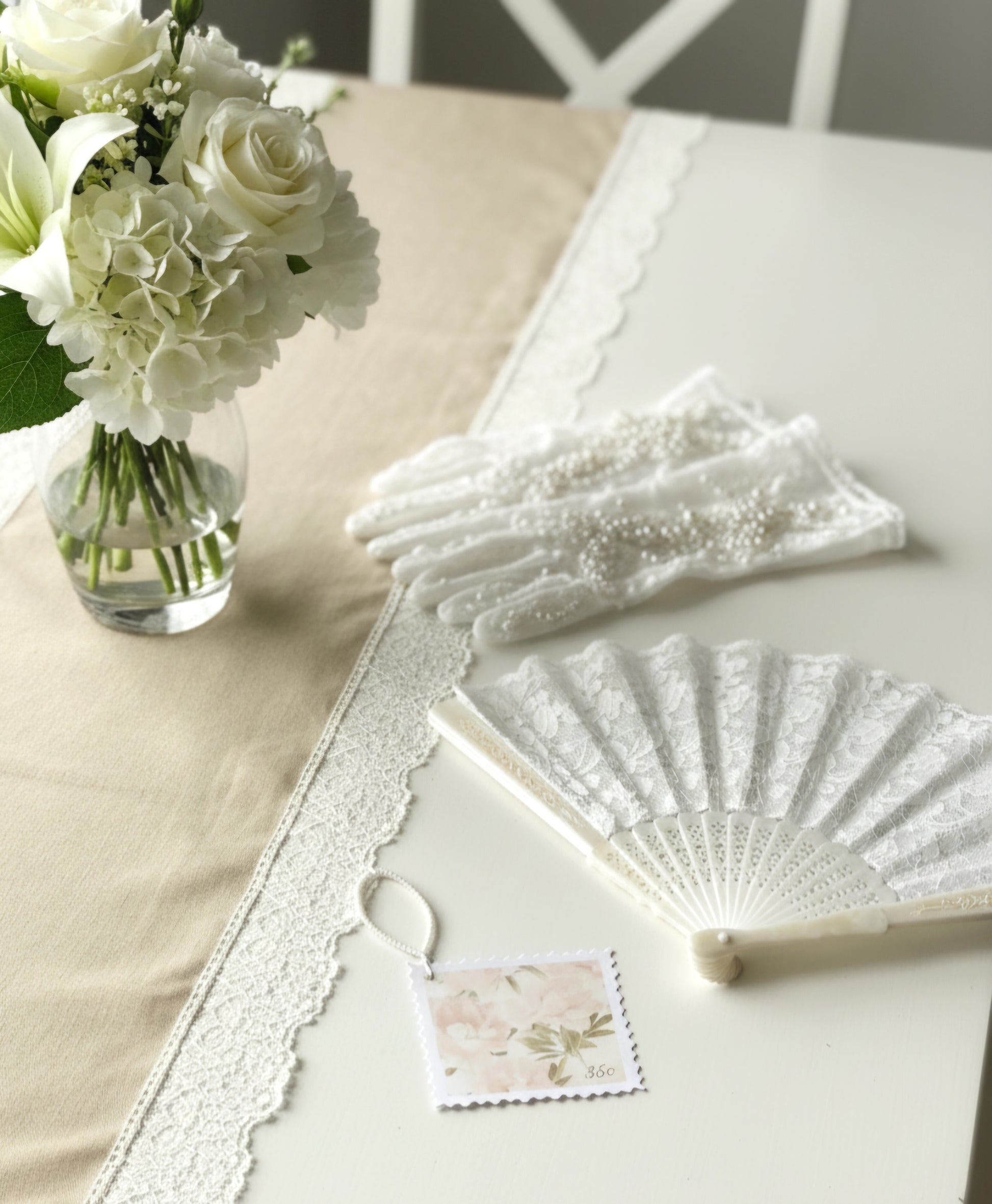 Floral vintage bookmark post stamp