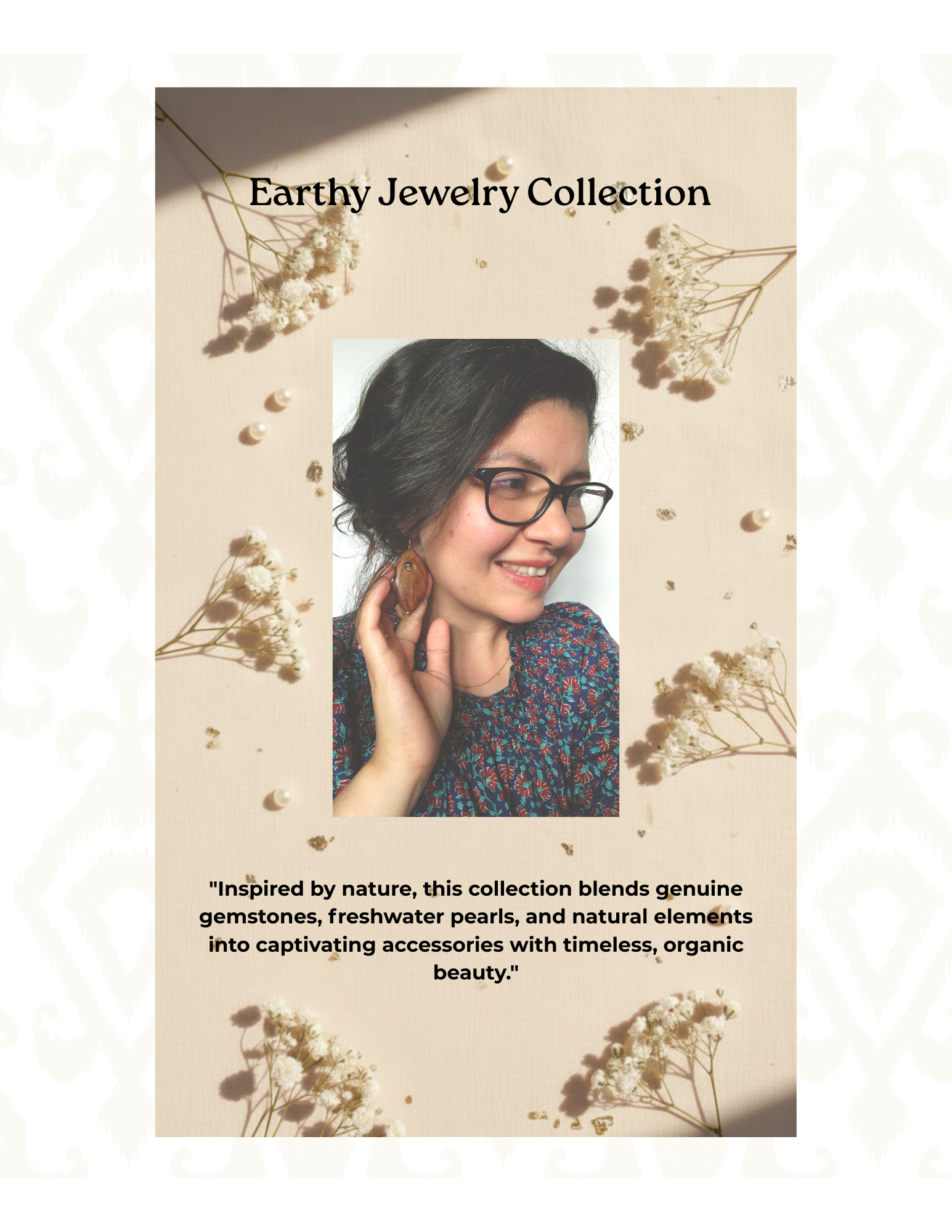 Made o order customizable earrings, image with wooden earrings 