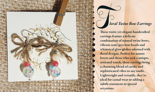 Floral Twine Bow Earrings